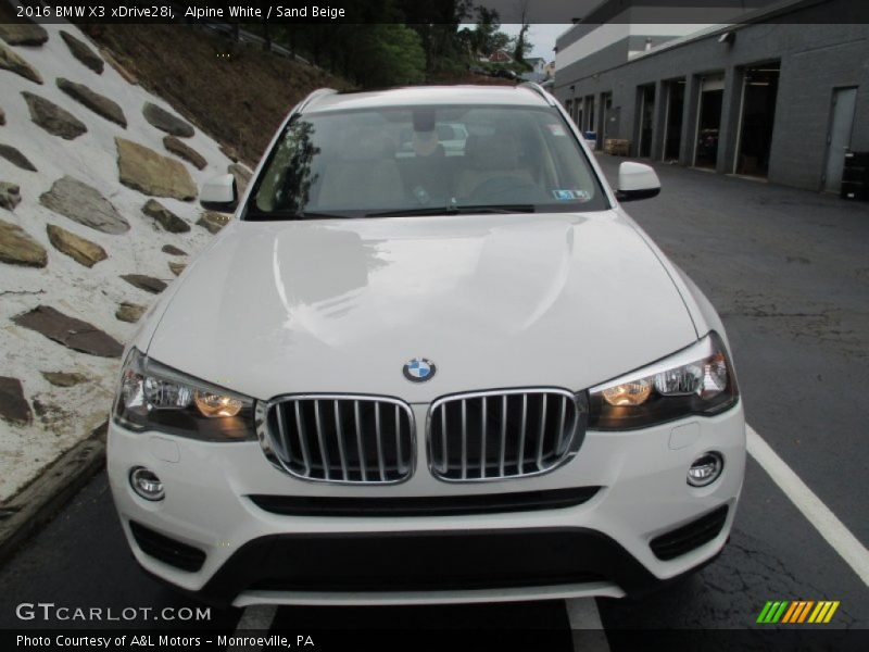 Alpine White / Sand Beige 2016 BMW X3 xDrive28i
