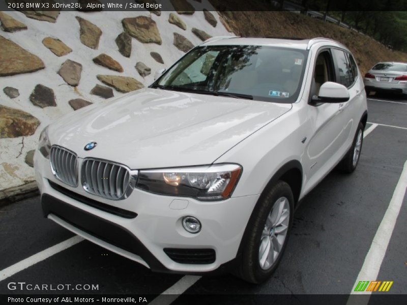 Alpine White / Sand Beige 2016 BMW X3 xDrive28i