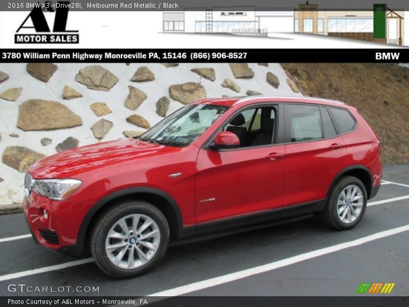 Melbourne Red Metallic / Black 2016 BMW X3 xDrive28i