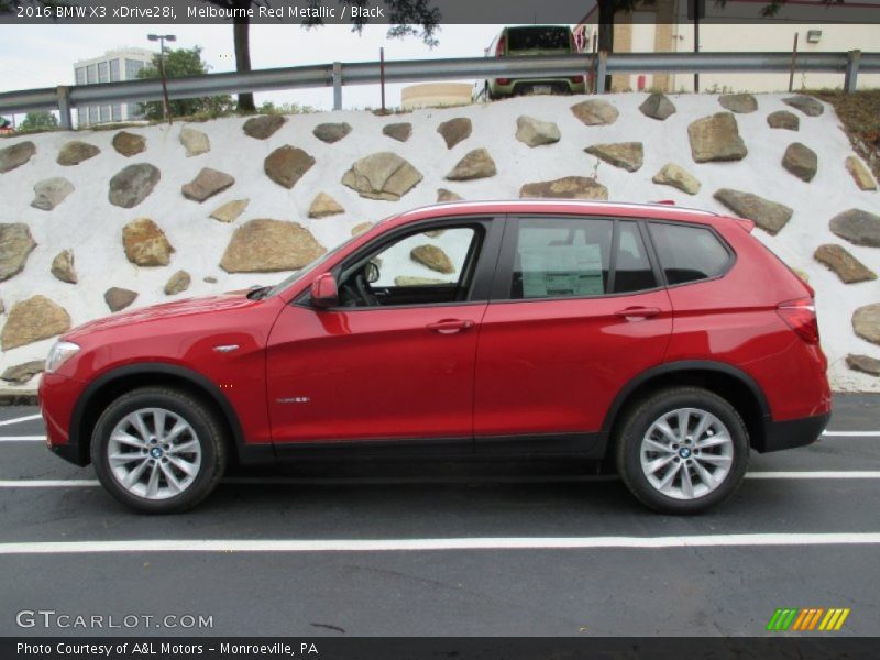 Melbourne Red Metallic / Black 2016 BMW X3 xDrive28i