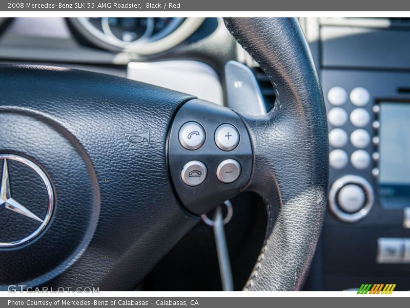 Black / Red 2008 Mercedes-Benz SLK 55 AMG Roadster