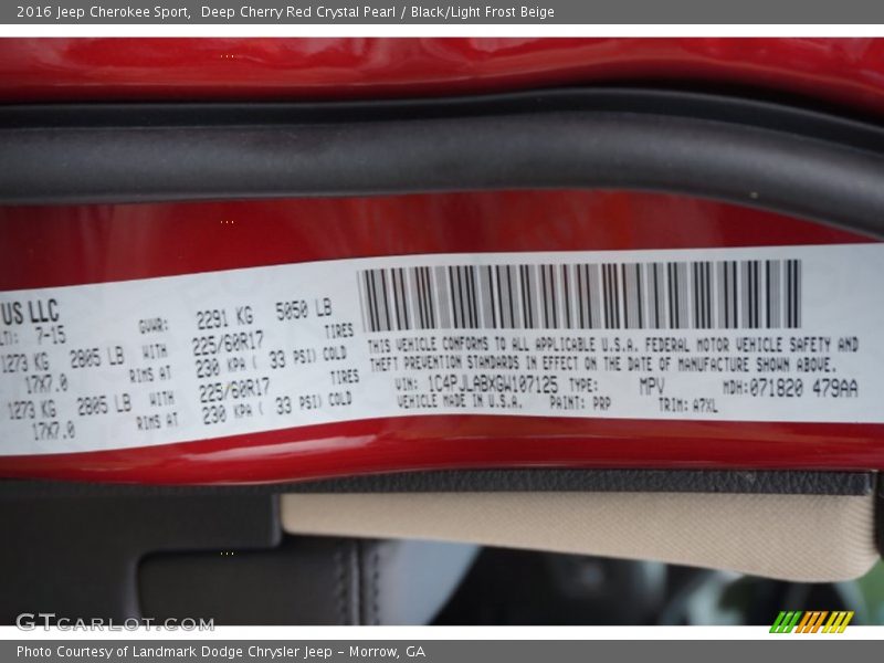 PRP - 2016 Jeep Cherokee Sport
