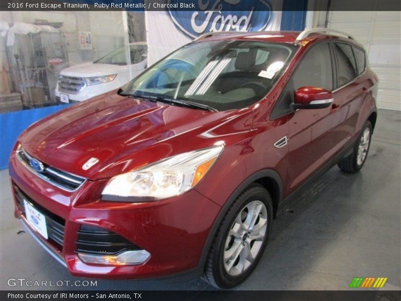 Ruby Red Metallic / Charcoal Black 2016 Ford Escape Titanium