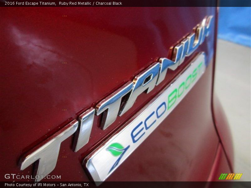 Ruby Red Metallic / Charcoal Black 2016 Ford Escape Titanium