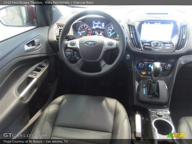 Ruby Red Metallic / Charcoal Black 2016 Ford Escape Titanium