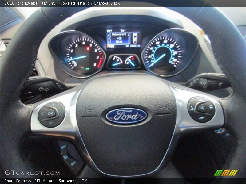 Ruby Red Metallic / Charcoal Black 2016 Ford Escape Titanium