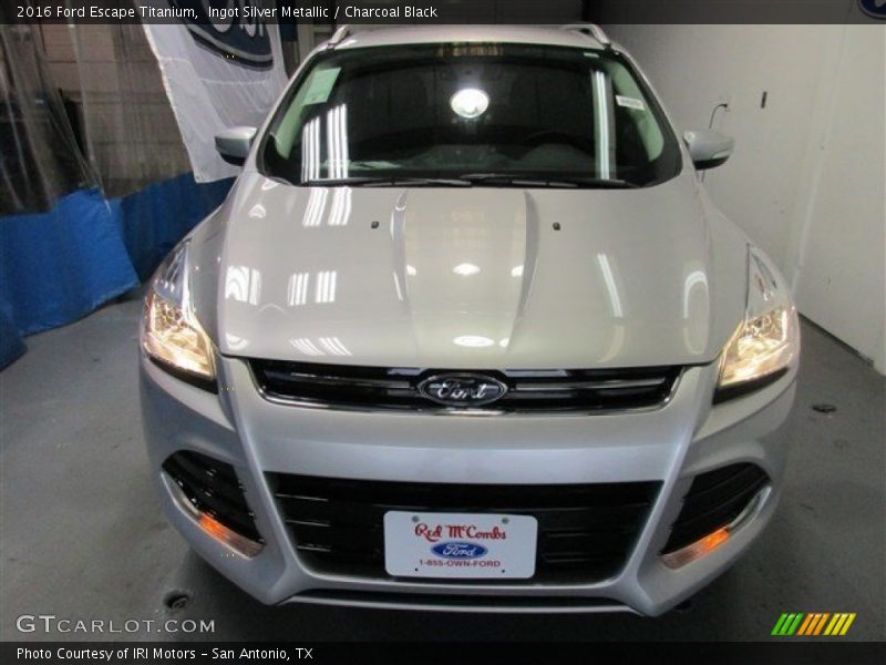 Ingot Silver Metallic / Charcoal Black 2016 Ford Escape Titanium