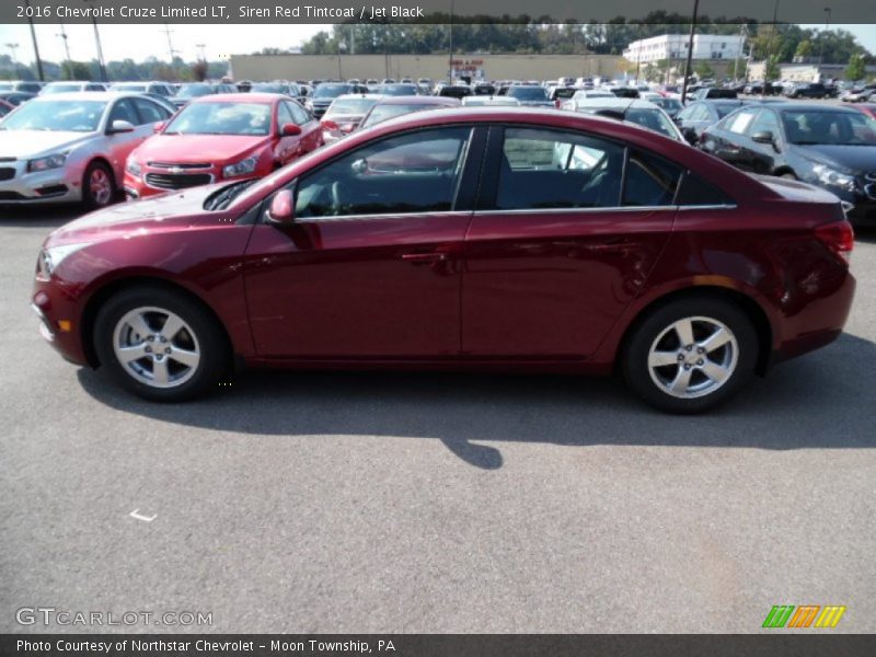 Siren Red Tintcoat / Jet Black 2016 Chevrolet Cruze Limited LT