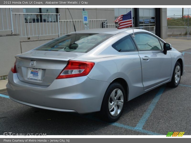 Alabaster Silver Metallic / Gray 2013 Honda Civic LX Coupe