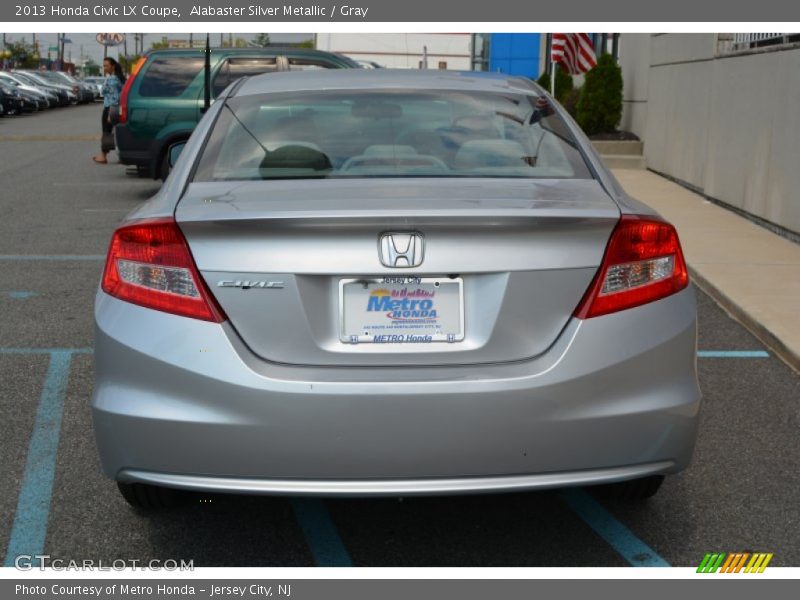 Alabaster Silver Metallic / Gray 2013 Honda Civic LX Coupe