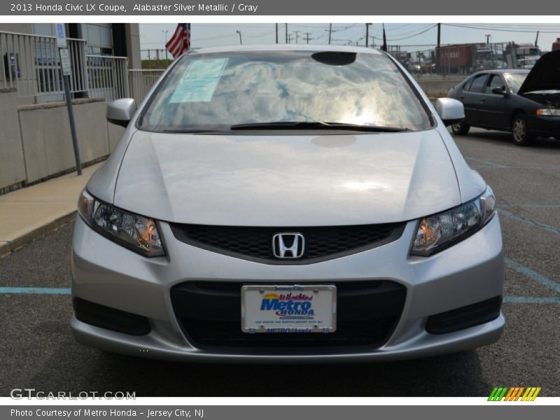 Alabaster Silver Metallic / Gray 2013 Honda Civic LX Coupe