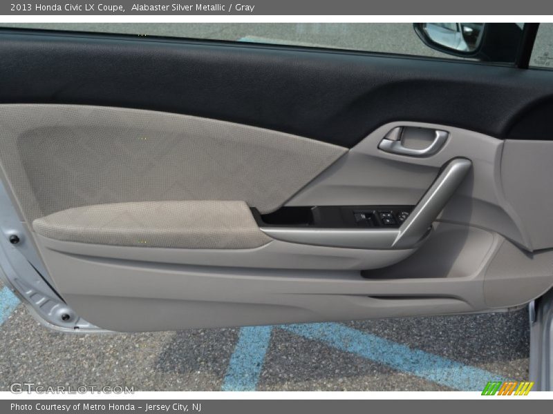 Alabaster Silver Metallic / Gray 2013 Honda Civic LX Coupe