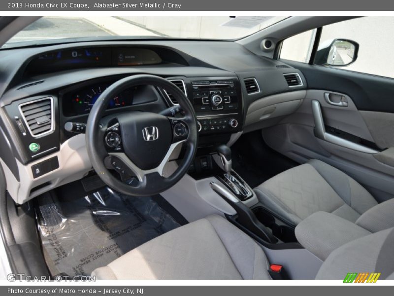 Alabaster Silver Metallic / Gray 2013 Honda Civic LX Coupe