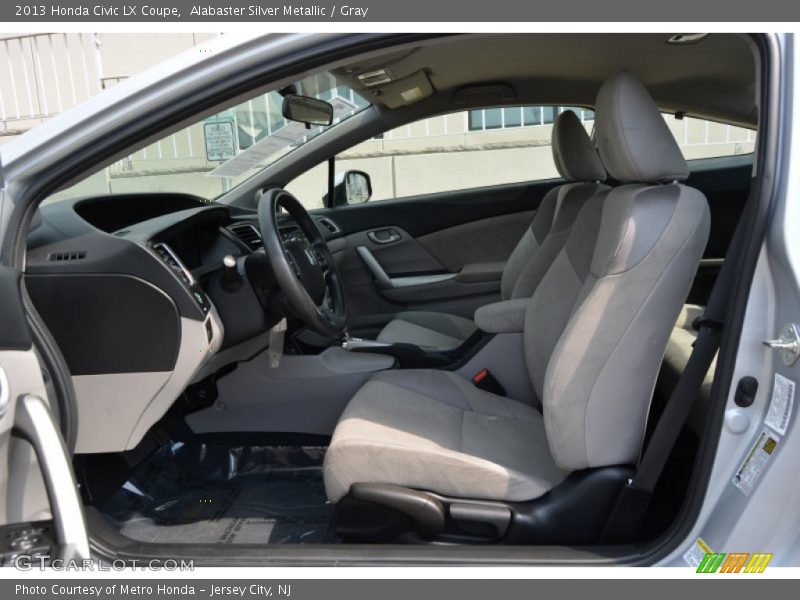 Alabaster Silver Metallic / Gray 2013 Honda Civic LX Coupe