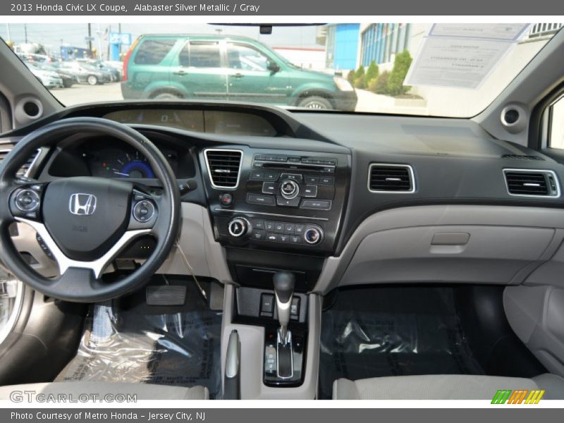 Alabaster Silver Metallic / Gray 2013 Honda Civic LX Coupe