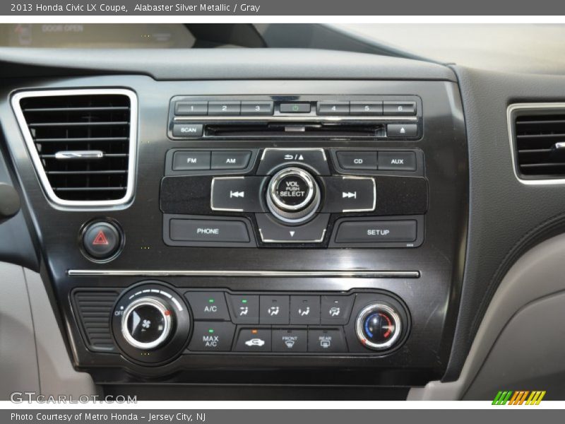Alabaster Silver Metallic / Gray 2013 Honda Civic LX Coupe