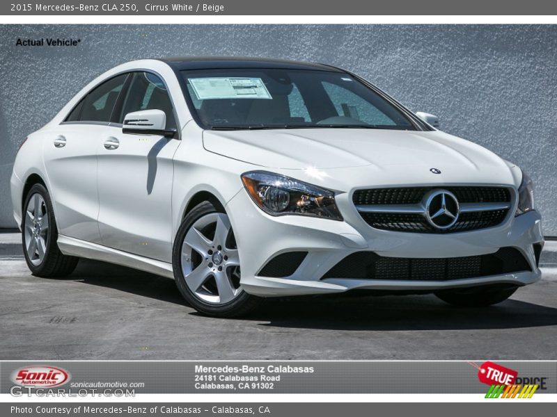 Cirrus White / Beige 2015 Mercedes-Benz CLA 250