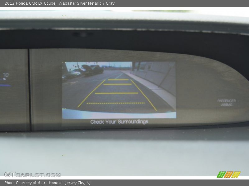Alabaster Silver Metallic / Gray 2013 Honda Civic LX Coupe