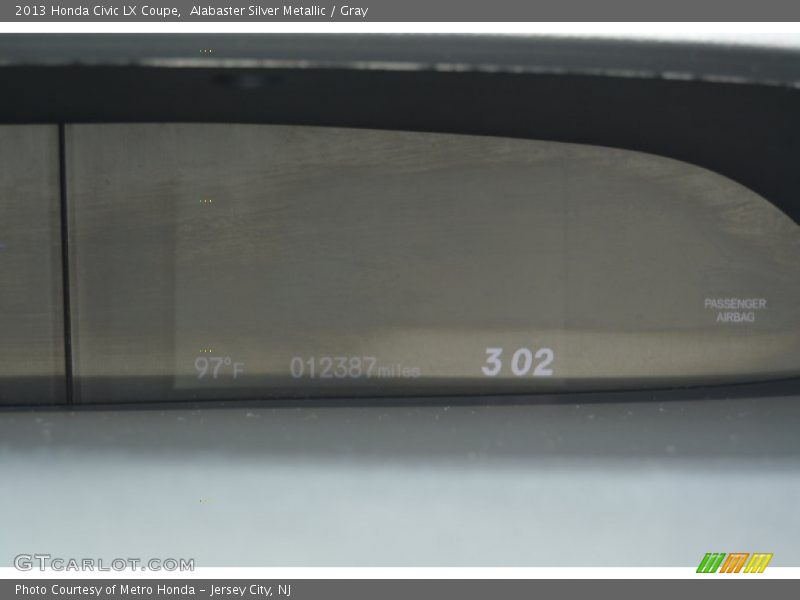 Alabaster Silver Metallic / Gray 2013 Honda Civic LX Coupe