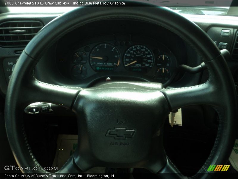 Indigo Blue Metallic / Graphite 2003 Chevrolet S10 LS Crew Cab 4x4