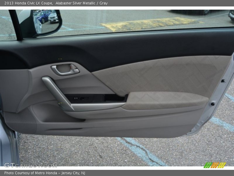Alabaster Silver Metallic / Gray 2013 Honda Civic LX Coupe
