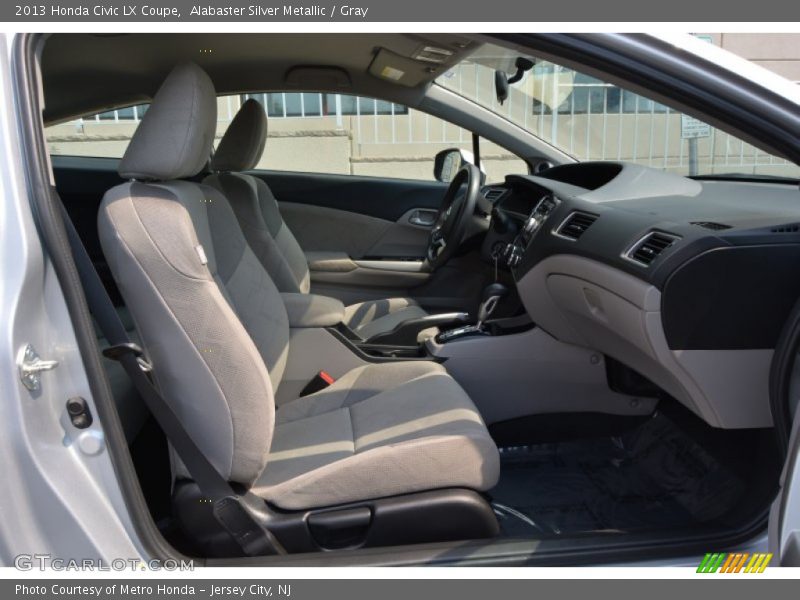 Alabaster Silver Metallic / Gray 2013 Honda Civic LX Coupe