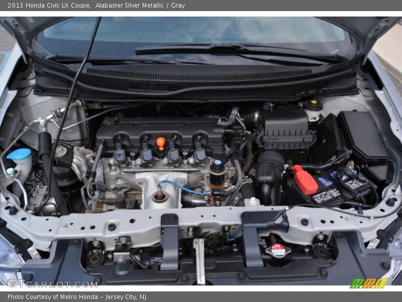 Alabaster Silver Metallic / Gray 2013 Honda Civic LX Coupe