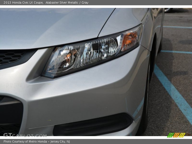 Alabaster Silver Metallic / Gray 2013 Honda Civic LX Coupe