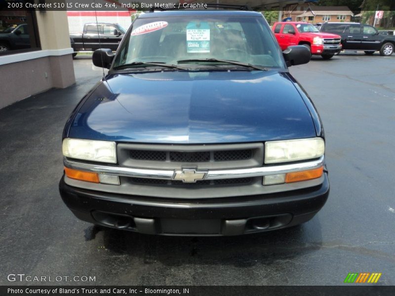 Indigo Blue Metallic / Graphite 2003 Chevrolet S10 LS Crew Cab 4x4