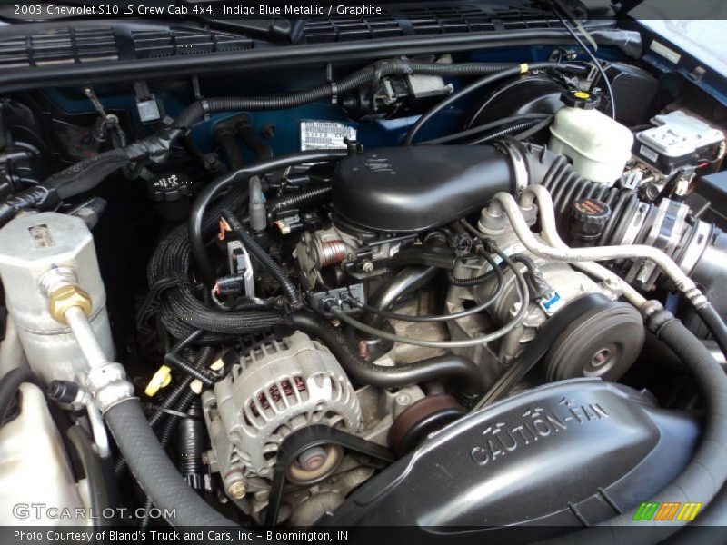 Indigo Blue Metallic / Graphite 2003 Chevrolet S10 LS Crew Cab 4x4