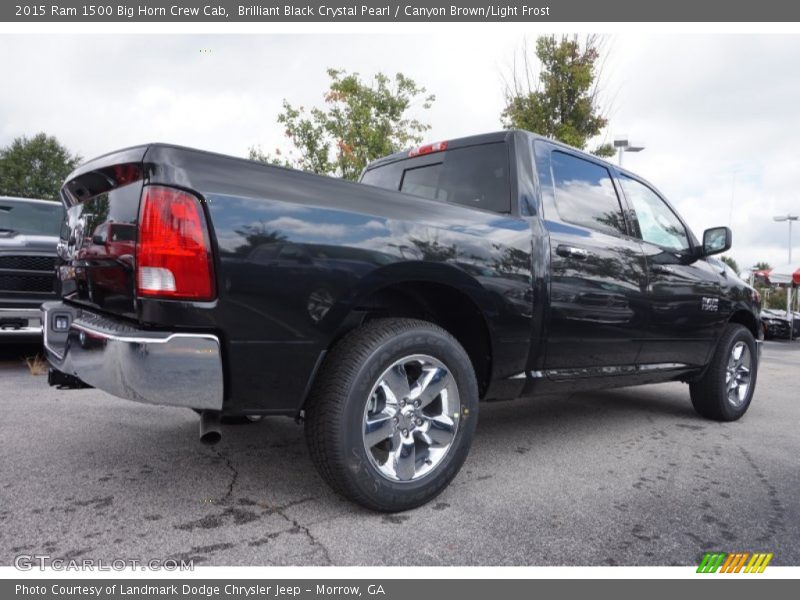 Brilliant Black Crystal Pearl / Canyon Brown/Light Frost 2015 Ram 1500 Big Horn Crew Cab