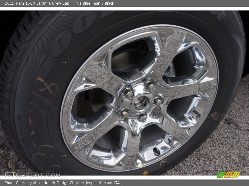 True Blue Pearl / Black 2015 Ram 1500 Laramie Crew Cab