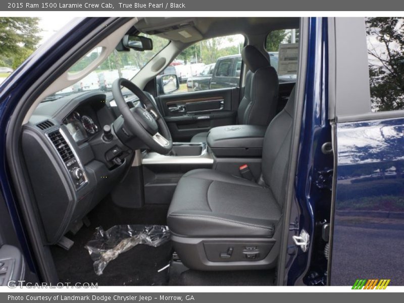 True Blue Pearl / Black 2015 Ram 1500 Laramie Crew Cab