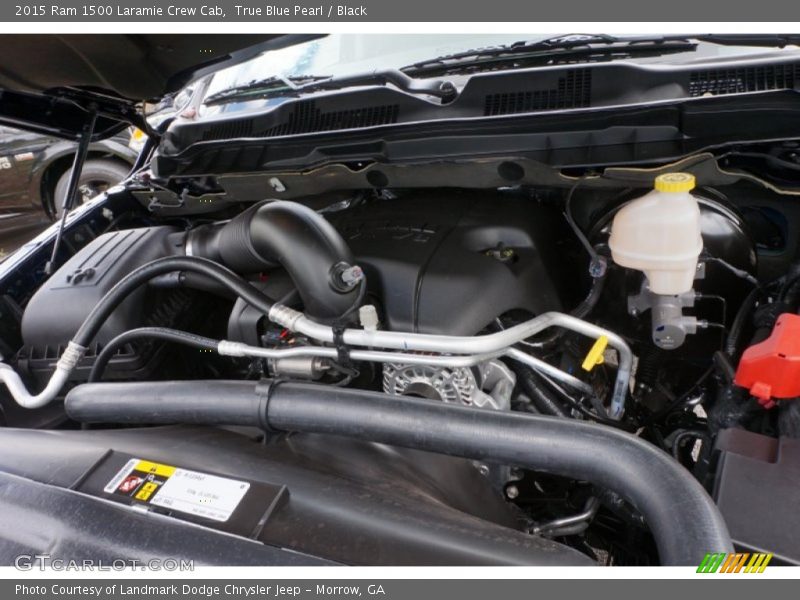 True Blue Pearl / Black 2015 Ram 1500 Laramie Crew Cab