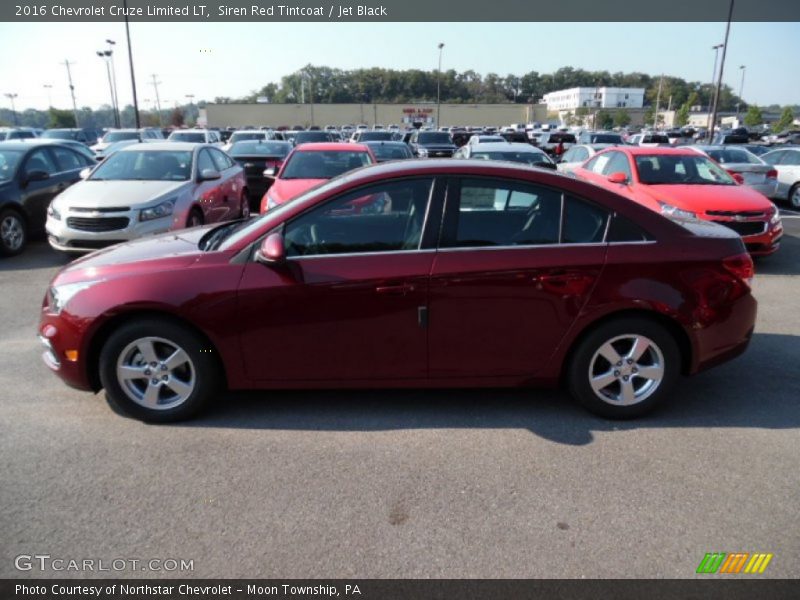 Siren Red Tintcoat / Jet Black 2016 Chevrolet Cruze Limited LT