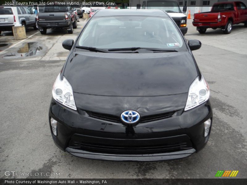 Black / Dark Gray 2012 Toyota Prius 3rd Gen Three Hybrid
