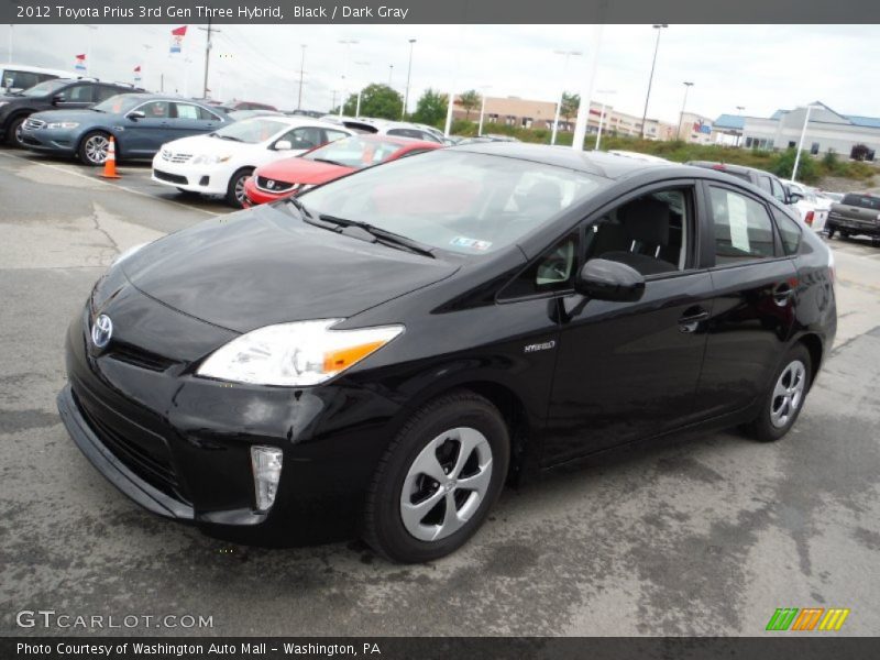 Black / Dark Gray 2012 Toyota Prius 3rd Gen Three Hybrid