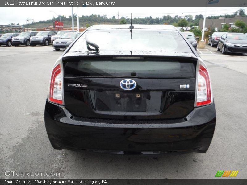 Black / Dark Gray 2012 Toyota Prius 3rd Gen Three Hybrid