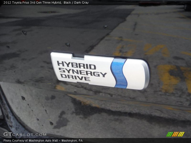 Black / Dark Gray 2012 Toyota Prius 3rd Gen Three Hybrid