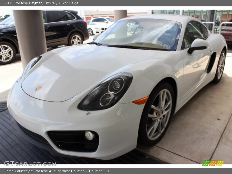 White / Luxor Beige 2015 Porsche Cayman