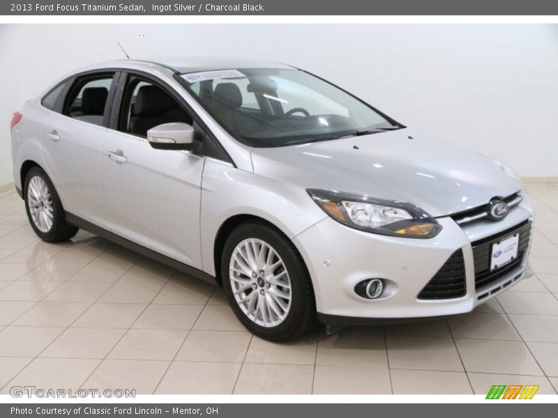 Ingot Silver / Charcoal Black 2013 Ford Focus Titanium Sedan