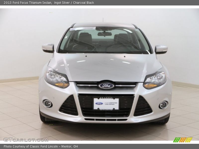 Ingot Silver / Charcoal Black 2013 Ford Focus Titanium Sedan