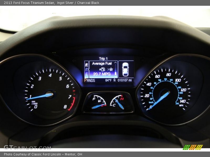Ingot Silver / Charcoal Black 2013 Ford Focus Titanium Sedan