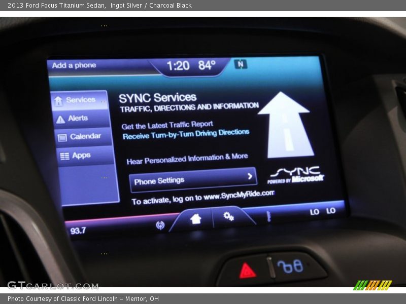 Ingot Silver / Charcoal Black 2013 Ford Focus Titanium Sedan