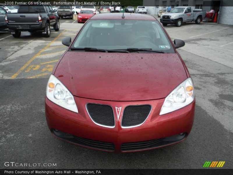 Performance Red Metallic / Ebony Black 2008 Pontiac G6 V6 Sedan