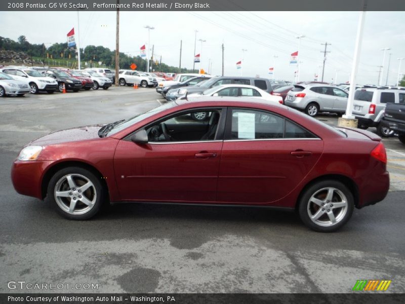 Performance Red Metallic / Ebony Black 2008 Pontiac G6 V6 Sedan