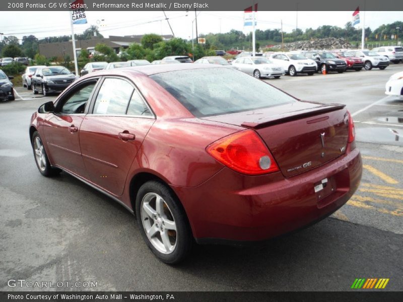 Performance Red Metallic / Ebony Black 2008 Pontiac G6 V6 Sedan