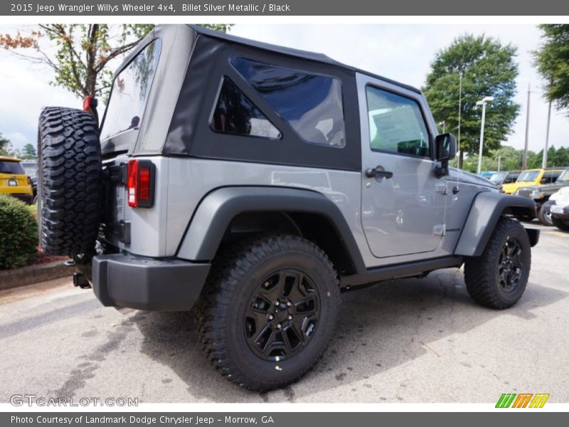 Billet Silver Metallic / Black 2015 Jeep Wrangler Willys Wheeler 4x4