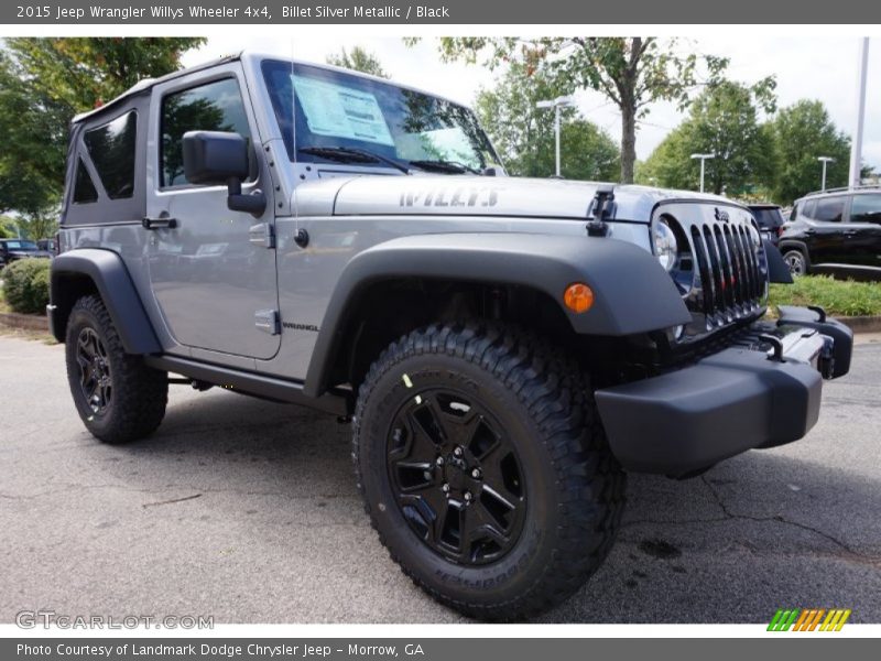 Billet Silver Metallic / Black 2015 Jeep Wrangler Willys Wheeler 4x4