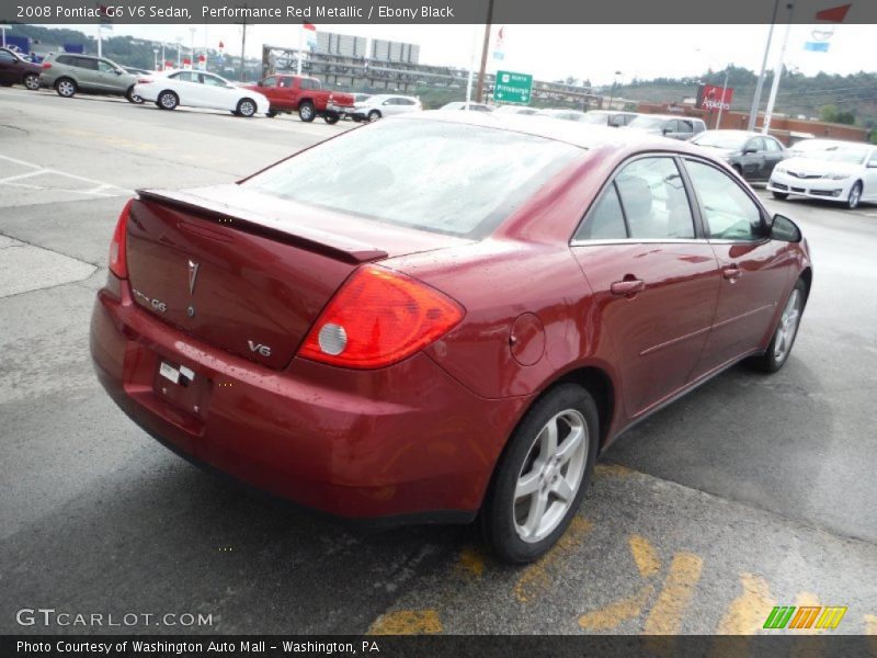 Performance Red Metallic / Ebony Black 2008 Pontiac G6 V6 Sedan